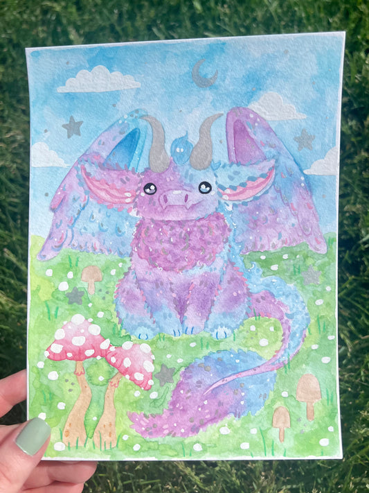Cotton Candy Dragon Painting
