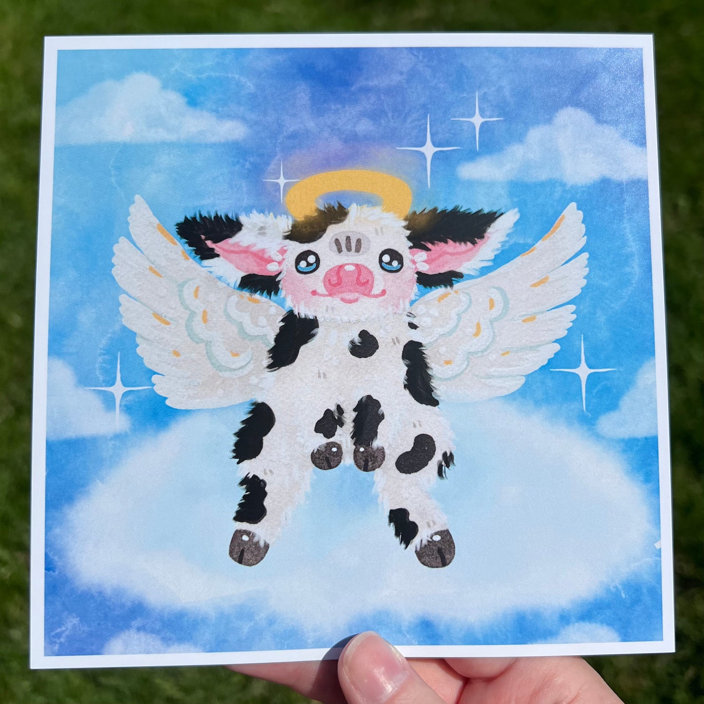 Angel Cow Print