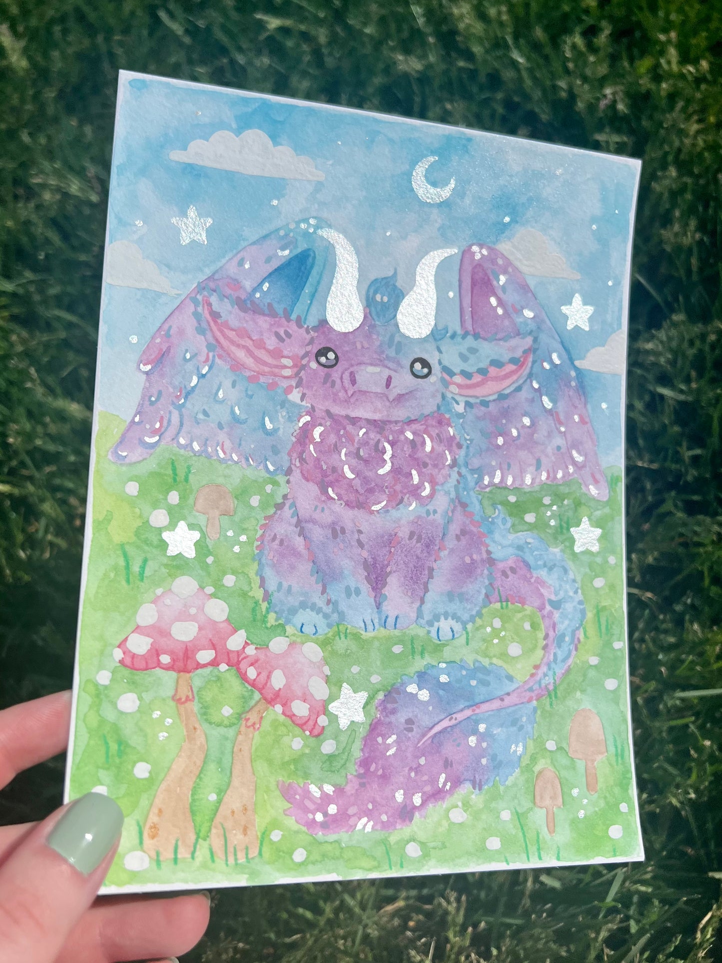 Cotton Candy Dragon Painting