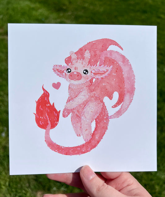 Pink Dragon Print