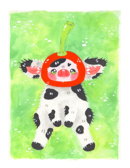 Cherry Cow Print