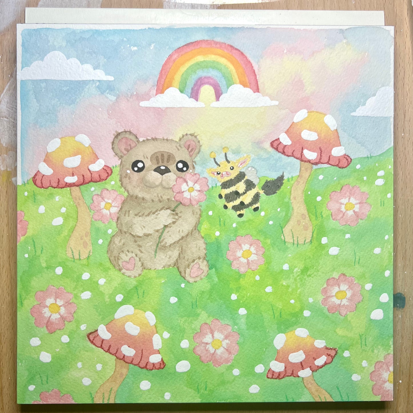 Bear and BeeCow Painting