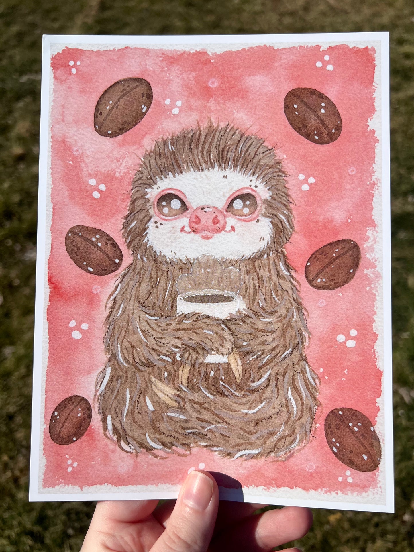Coffee Slothee Print