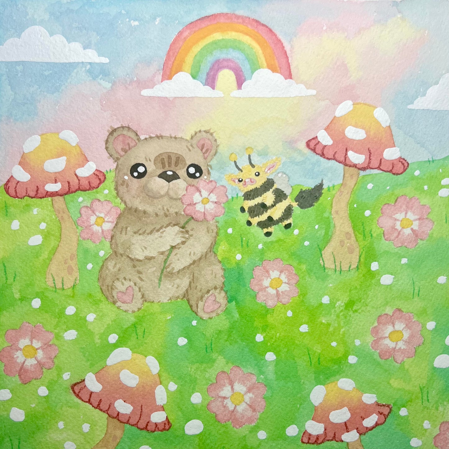 Bear and BeeCow Painting