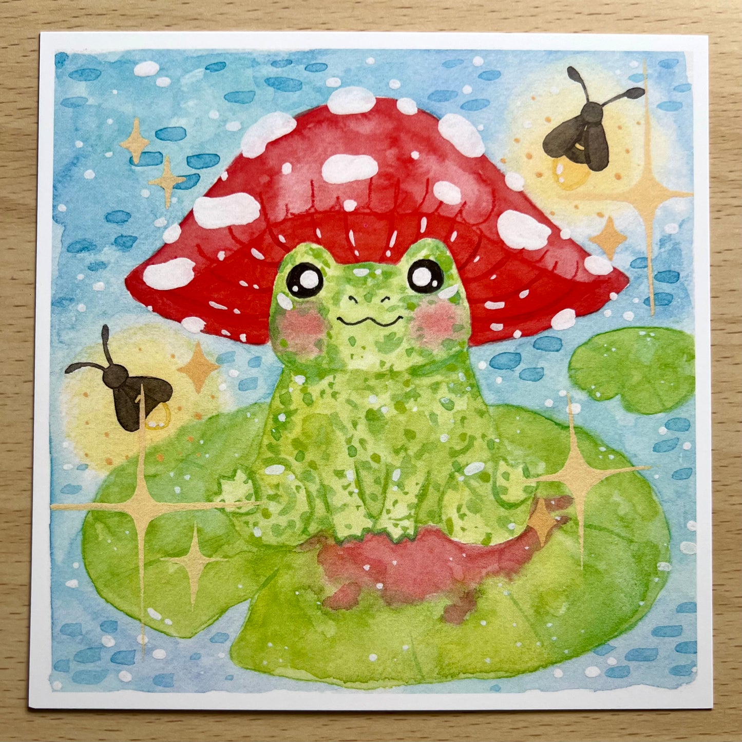 Mushroom Frog Print