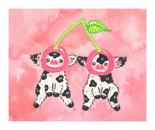 Cherry Cows Print